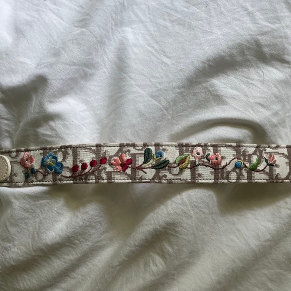 Christian Dior by John Galliano S/S 2005 Floral Trotter Silver CD Leather Belt - Picture 6 of 10